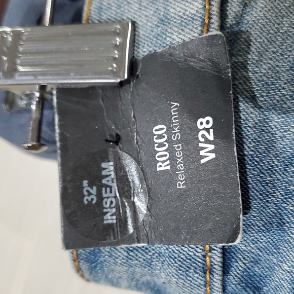 NEW TRUE RELIGION Rocco Moto Relaxed Skinny DENIM JEANS WAIST 28 INSEAM - Picture 5 of 9